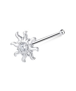 Sun Silver Bone Nose Stud NSKD-1822